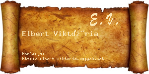 Elbert Viktória névjegykártya